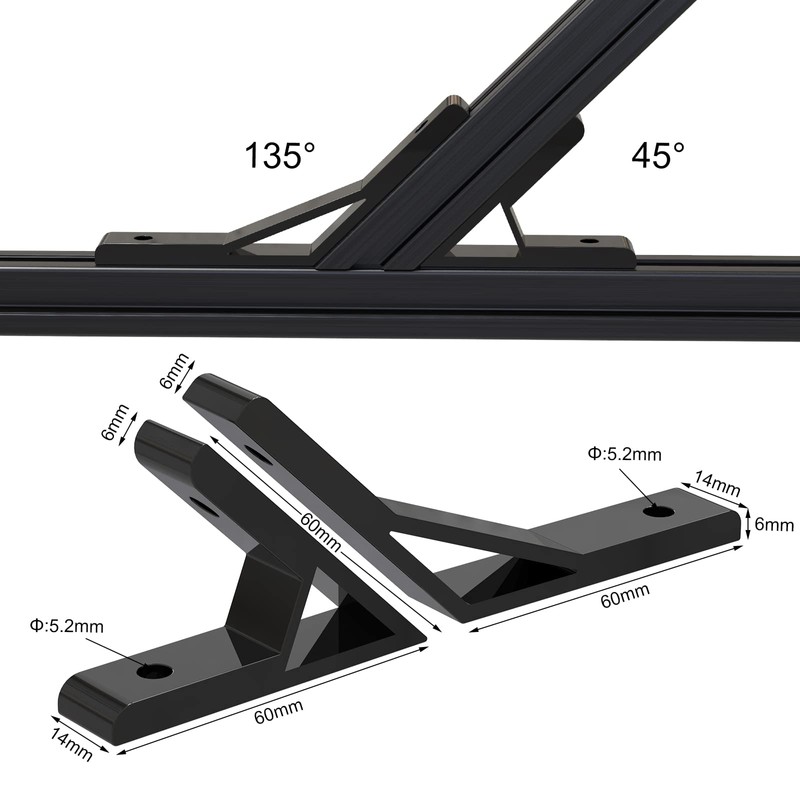 45 Degree/135 Degree 2020 Corner Angle Bracket Connection Joint for