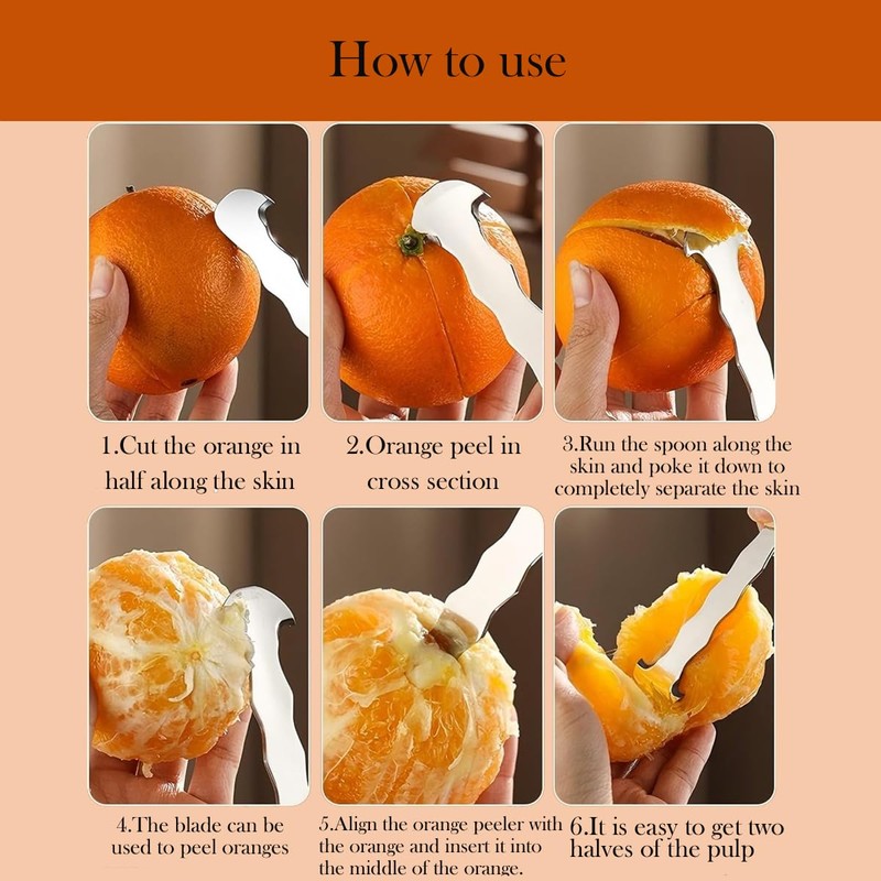 Orange Peeler Tool & Citrus Peeler- 304 Stainless Steel Fruit