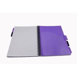 Exacompta Europa Splash - Ref EU1506Z Project Book Featuring 5 Plastic Dividers, Bright PP Cover, 200 Lined Pages, A4 Size with Micro-Perforated Pages, Purple Cover