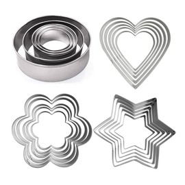 20 Pieces Cookie Cutter, Baking Mold Flower, Baking Cookie Mold, Cookie Mold Set, Flower-Shaped Cookie Cutter, Love Cookie Mold