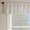 Timeless Ticking Ruffled Valance Curtain, 16" L x 72" W,