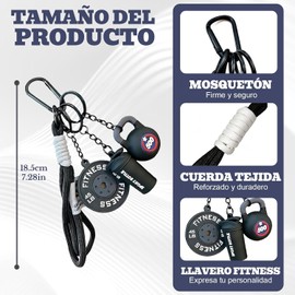 Lumbor37 Llavero de Gimnasio, Juego de Llaveros con Mancuernas de Silicona 2 Piezas, Charm para Mochila y Bolsa de Fitness con Forma de Hervidor, Regalos de Fitness para Novio y Novia (Negro Rosa)