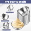 Exclaith 16 Pack Small Stainless Steel Bowl Sauce Dishes 3.5