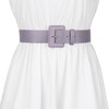 Allegra K Women's Adjustable Rectangle Buckle Waist Belt for Dresses,