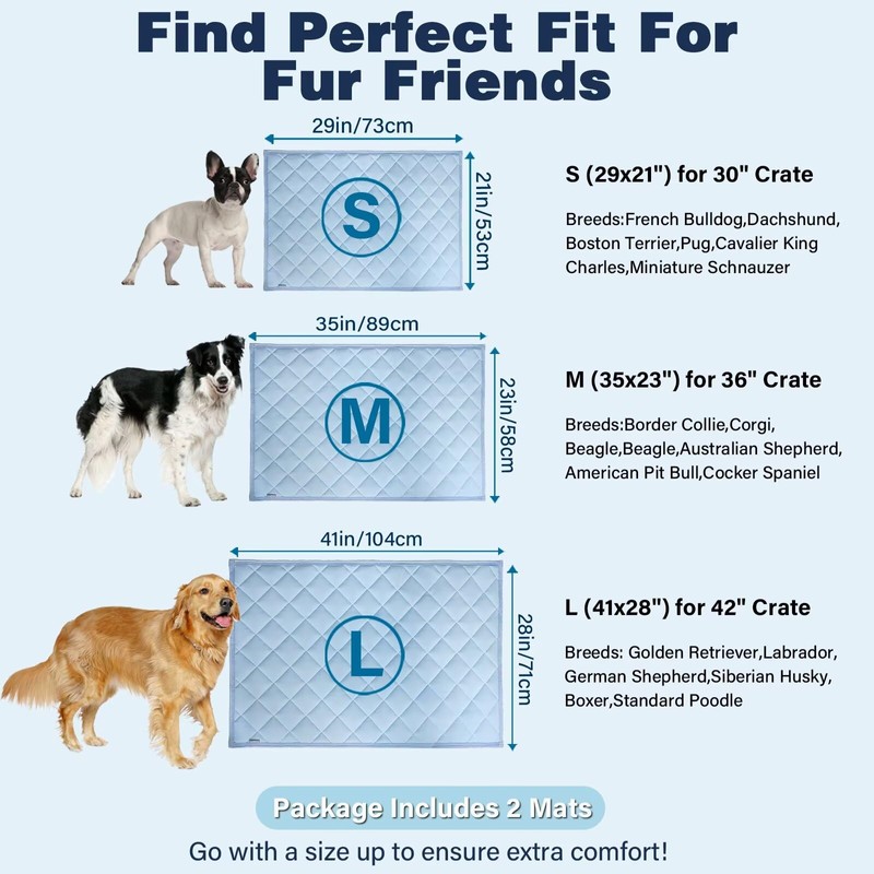 JoyBlooms Cooling Mat for Dogs 2Pack Cooling Pad for Dogs