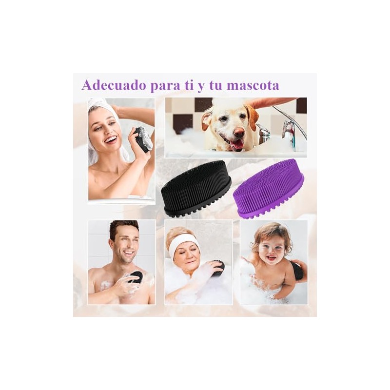 SSX-KJ 2 pcs Cepillo de Baño de Silicona,Cepillo Corporal de