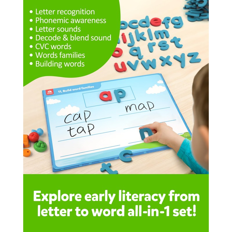 Coogam Preschool Alphabet Learning Activities, Magnetic EVA Letters Matching &