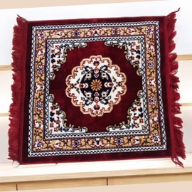 Meditation Floor Mat for Sitting, Prayer and Yoga, Traditional Pooja Aasan 23"By26"Inch Velvet for Multipurpose Sequence Work Pooja Indian Traditional Cultural Decorations Item & Article