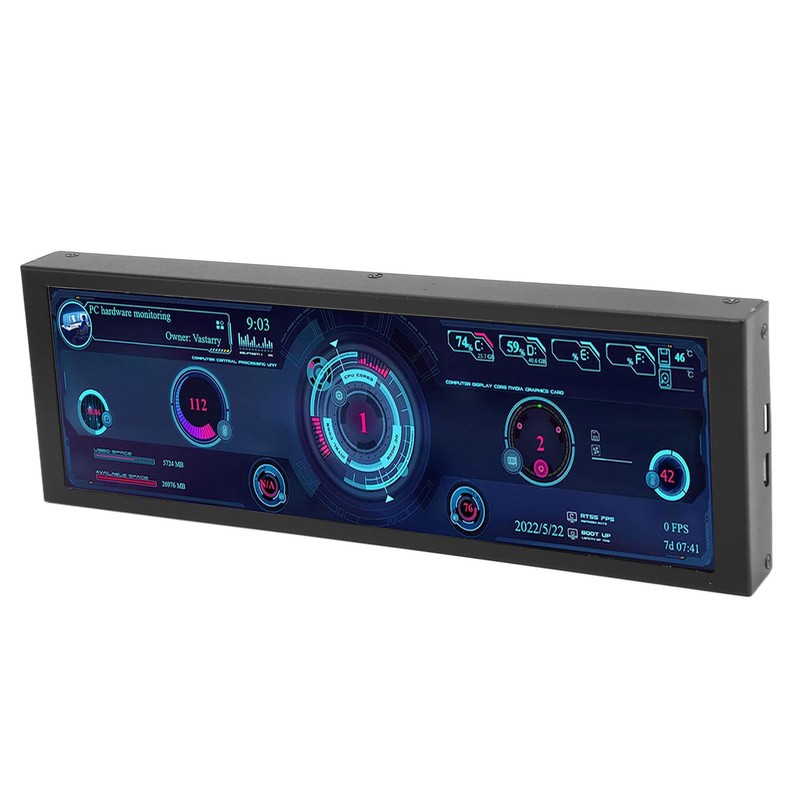 Computer RAM Monitor 7.9in IPS 1280x400 60Hz Refresh Rate Theme