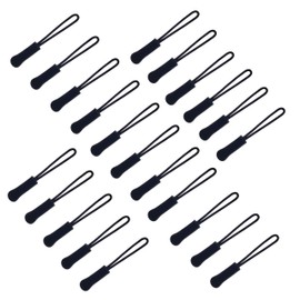 SECURE IT QUICK - Durable Zipper Pull Extension Tabs Zipper Pulls Cord Zip Tags Zipper Fixer for Duffle Bags, Jackets, Backpacks, Lunch Bags, Luggage, Purses, Handbags (22 PCS Black)