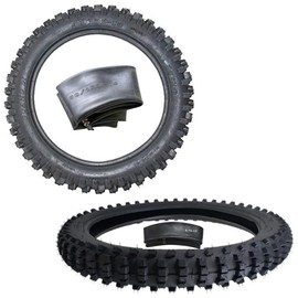 ICONSPORTSS Dirt Bike Tire & Tube Set - 70/100-17 Front, 90/100-14 Rear For off road Pit Bike for RM85 KX85 YZ85 CR85 TTR125