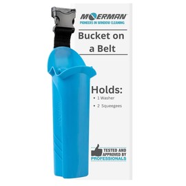 Moerman Window Cleaning Bucket on a Belt with Quick Release, Window Cleaning Bucket, Squeegee Bucket, Window Washing Bucket, Professional Window Cleaning Tools, Cleaning Tool Belt, BOAB