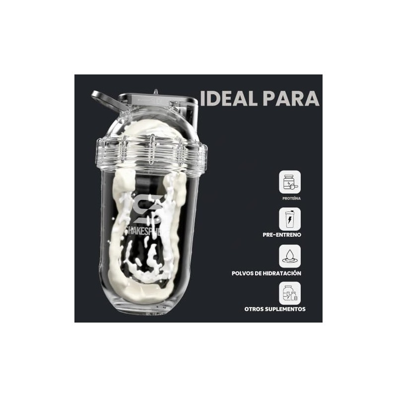 Botella Mezcladora Shaker Shakesphere Original 700ml (Metallic Rose Gold)
