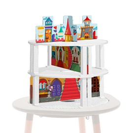 Stokke MuTable Bricks Tower Scenario, Castle - Three Levels & Six Fairy Tale Castle Scenes - Tool-Free Assembly - for Ages 3+