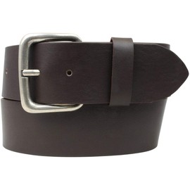 Denim Belt Made of Full Cowhide Leather, 5 cm, Leather Belt for Men and Women, 50 mm, Wide Leather Belt Made of Genuine Leather, brown