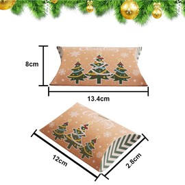 Pack of 36 Christmas Gift Boxes, Small Kraft Paper Gift Box, Merry Christmas Candy Box, Gift Box Decoration for Christmas Gifts