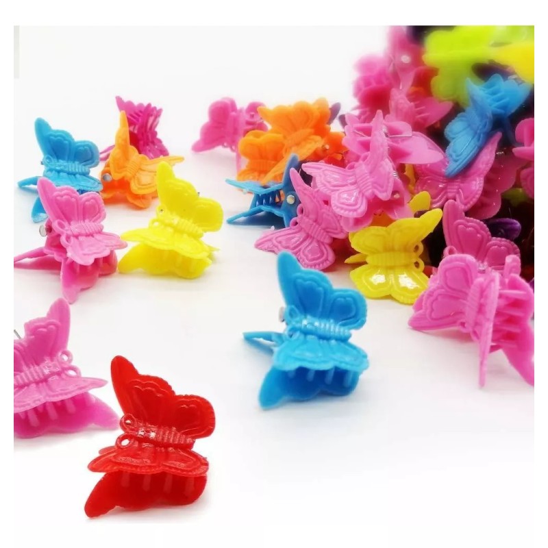 Xloey Butterfly Hair Clips, 100 Packs Assorted Color Beautiful Min