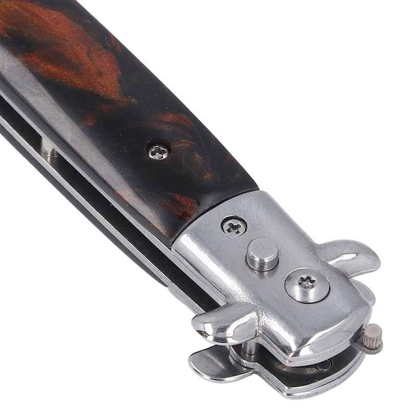 Switchblade Oil Hair Comb Stainless Steel Automatic Spring Folding Comb