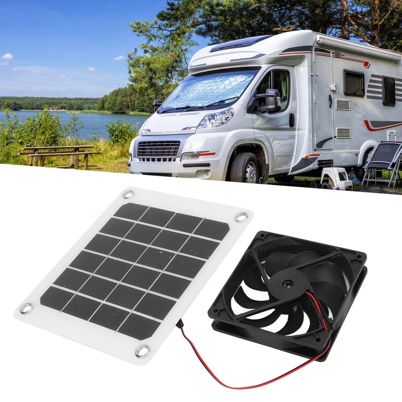 10W Solar Powered Exhaust Fan 5V Waterproof Portable Monocrystalline Silicon