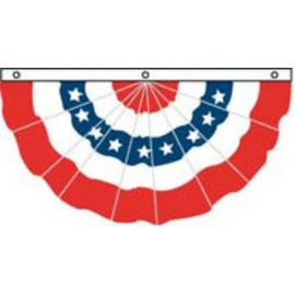 Eder Flag Pleated U.S. Fan 3X6 Foot SolarMax Nylon with Stars Sewn