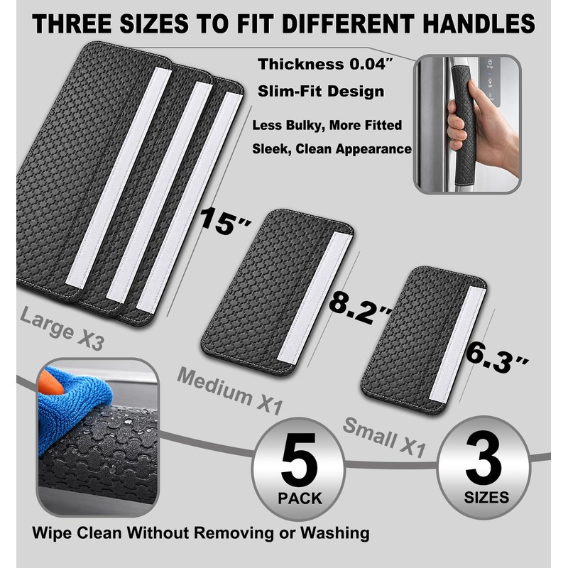 NEYARO Refrigerator Door Handle Covers, 5 PCS, Non-Slip Performance Appliance