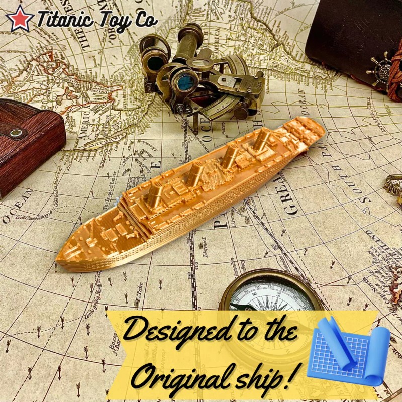 GoldenTanic Titanic Bath Boat And Pool Toy, Titanic Model Titanic