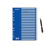Leitz A4 A-Z Index, Heavy Duty Plastic and Cardboard, Blue/White