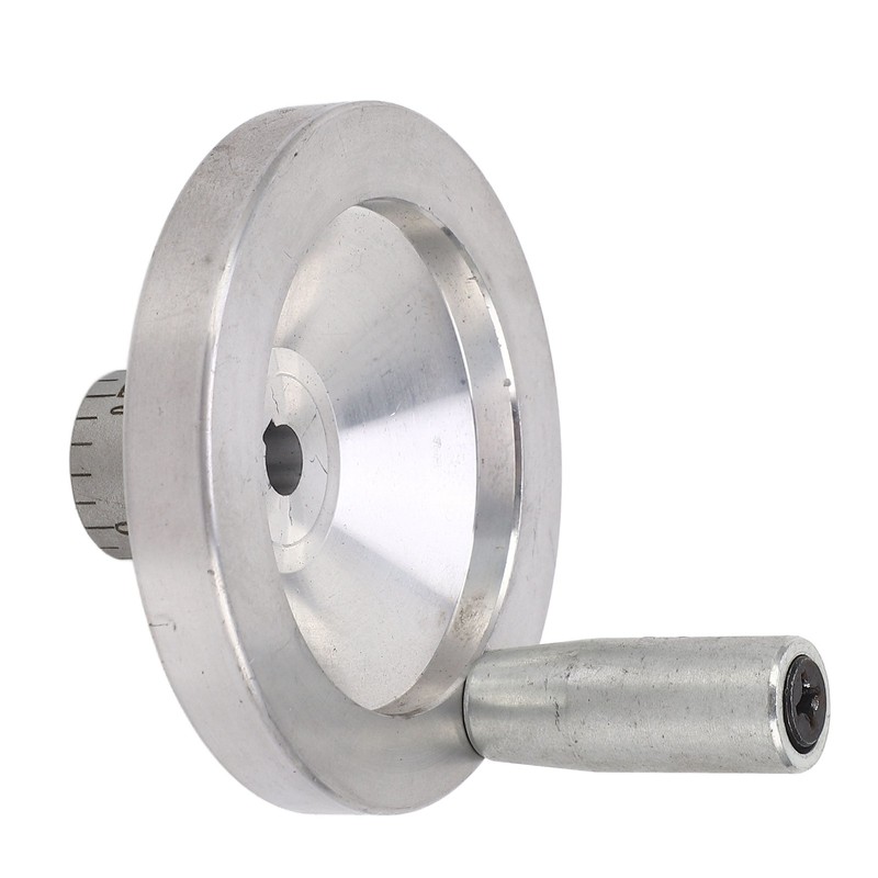 Hand Wheel Crank Handwheel Aluminum Alloy 0‑1mm Scale 80mm Diameter