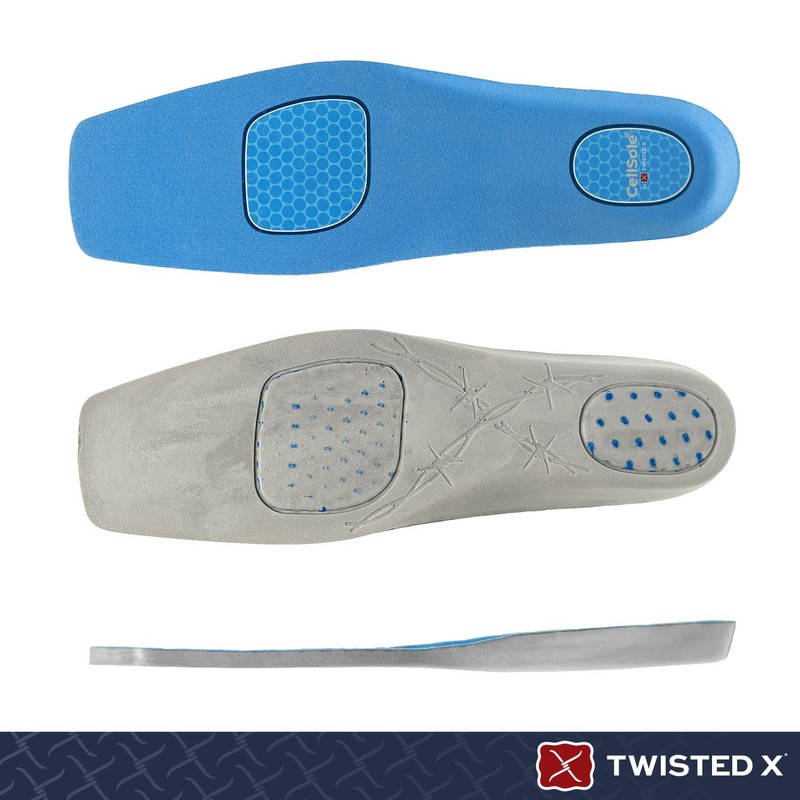 Twisted X Mens CellSole Square Toe Footbed Blue 9
