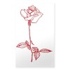 CafePress Long Stem Rose Rectangle Bumper Sticker Car Decal