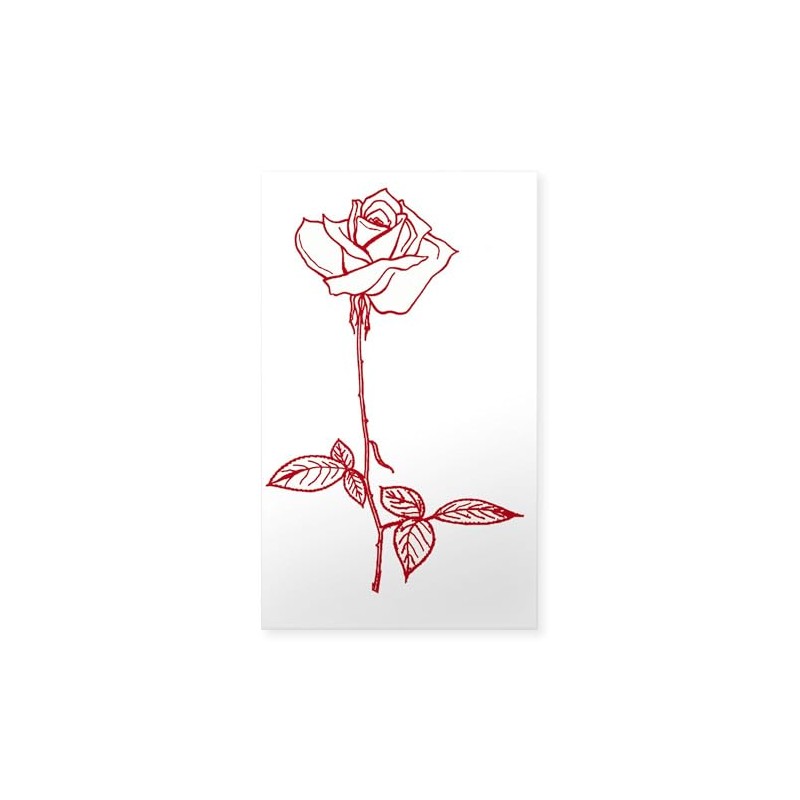 CafePress Long Stem Rose Rectangle Bumper Sticker Car Decal