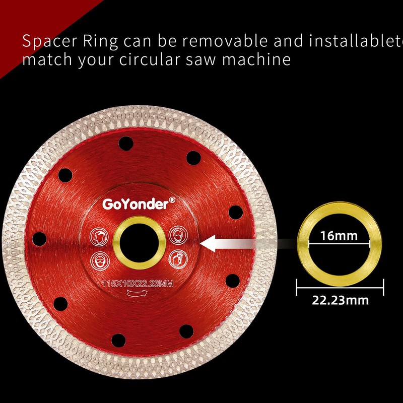 GoYonder 4.5 Inch Super Thin Diamond Saw Blade for Cutting