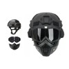 MICH Tactical Helmets with Detachable Face Mask Goggles for Airsoft,