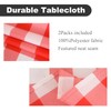 2 Pack Waterproof Polyester Fabic Rectangle Checkered Tablecloth，60x84 Outdoor Table