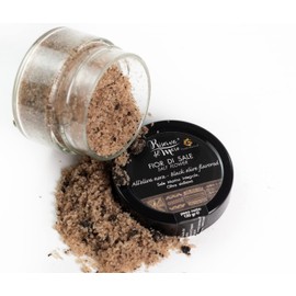 Whole Sea Salt Fleur de Sel | Flower from Natural Sea Salt from the Salins of Trapani (Sicily) | 120 g (Black Olive)