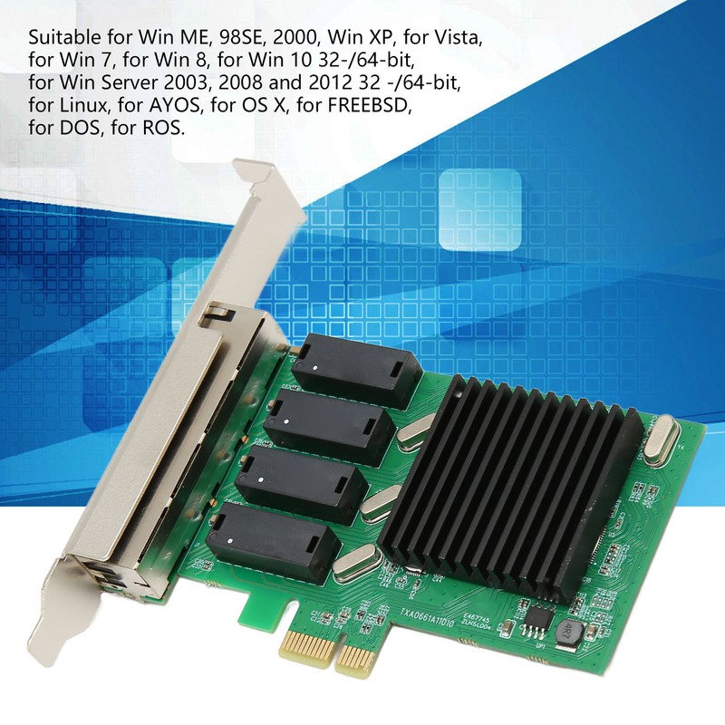 PCIe Network Card 10 100 1000Mbps NIC Controller Easy Installation