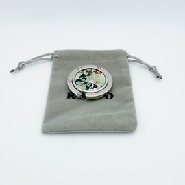 KSMD Compact Round Purse Hooks for Table and Bars,Portable Purse Hanger Organizers Hooks Handbag Holder Pocketbook Holder Bag Storage for Desk Bag (Butterfly 02)