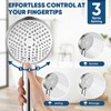 Cobbe® All Metal Handheld Shower Head, 3 Spray Settings, Mirror