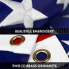 G128 Combo Pack: USA American Flag 3x5 Ft Embroidered Stars