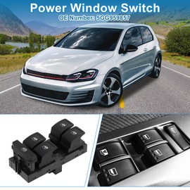 A ABSOPRO Power Window Switch No.5GG959857 Front Left Driver Side Window Control Switch for Volkswagen Golf Black