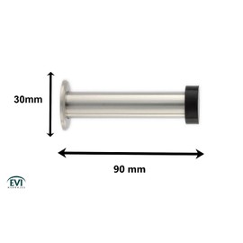 EVI Herrajes 040128AM Wallstop Black Rubber 89mm