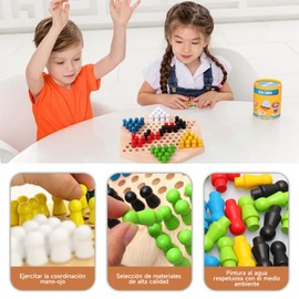CUANSU Juego de Mesa de Damas Chinas, Tablero de Estrategia de Damas,Juego de Mesa, Juego de Estrategia, Damas Chinas Coloridas