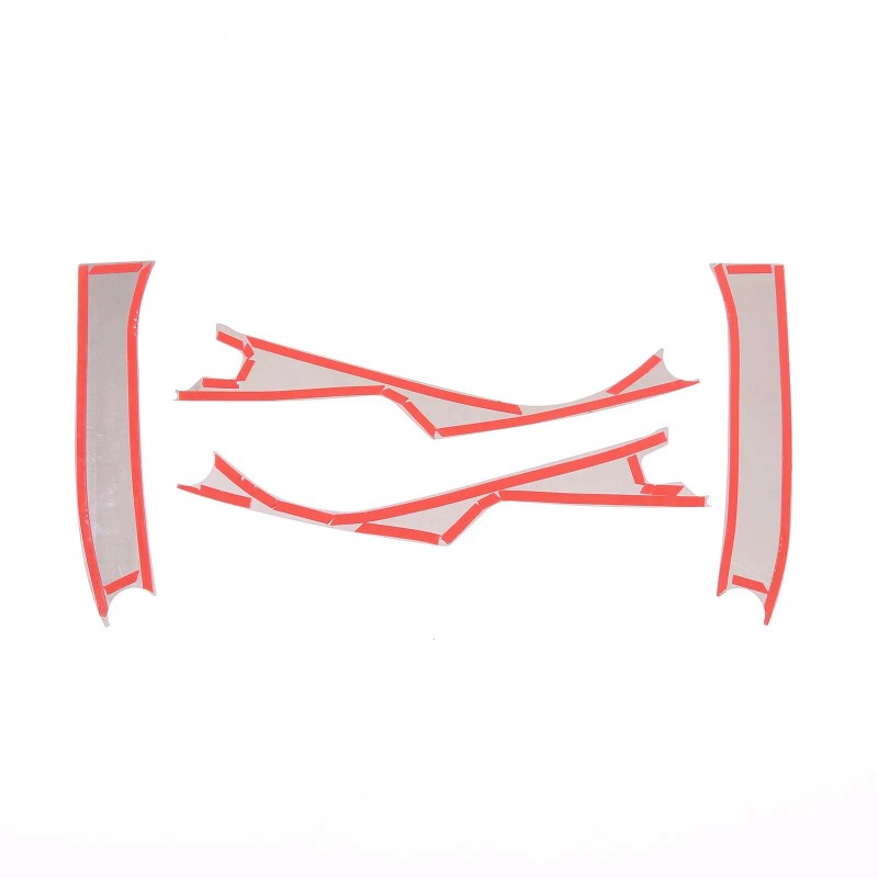 autopart2021 Red Front Trunk Bezel Gloss Stainless Plate Trim For