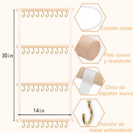 Porta moños para niñas, organizador de diadema, porta moños, organizador de moños para niñas, organizadores y moños y diademas para niñas, para puerta de habitación, armario, Estilo B