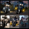 MIRUNNY Motorcycle Highway Lights,Dream Color Crash Bar Lights Switchback Driving