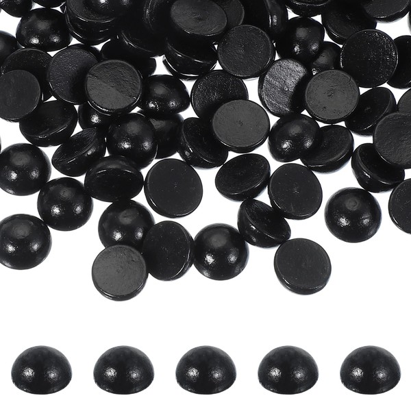 sourcing map 100 Pcs Half Wooden Beads, 0.6 Inch(15mm) Unfinished