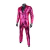 Nawgut Sequin Blazer Metallic Slim Suit 2 Piece Set Disco