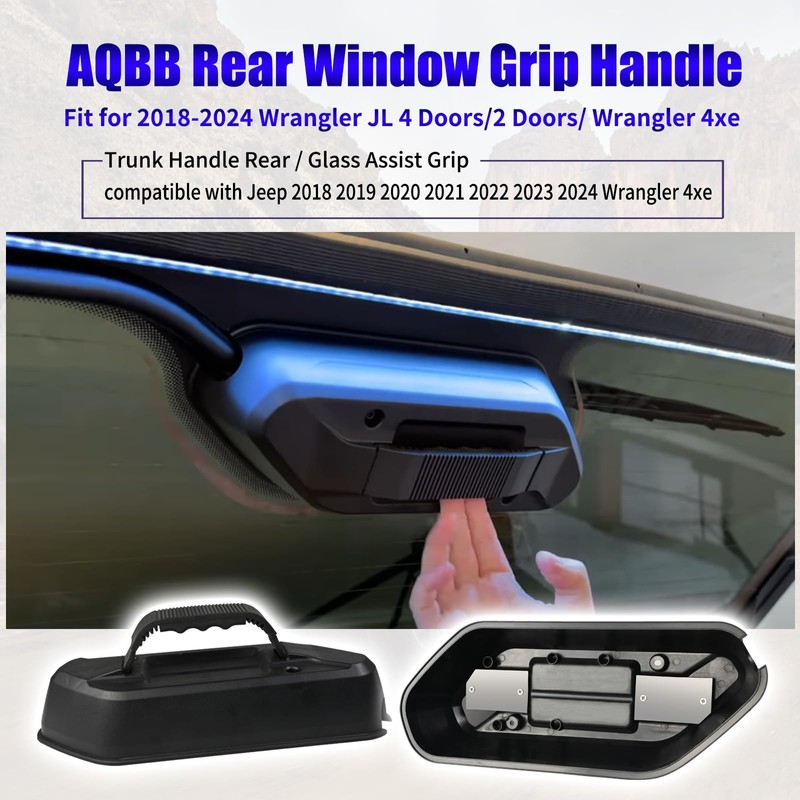 AQBB Rear Window Grip Handle Compatible with Jeep Wrangler JL
