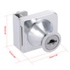 uxcell® Zinc Alloy Chrome Finish Display Hinged Square Glass Cabinet