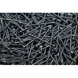 (400) Phillips Pan Head 8 x 2-1/2 Self-Drilling Tek Screws #8 Zinc Plated SDS